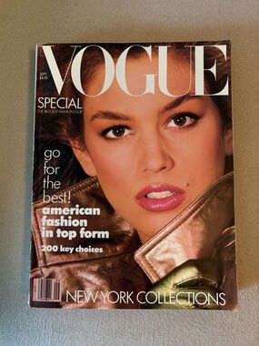 Vogue Magazine featuring Cindy Crawford September 1987